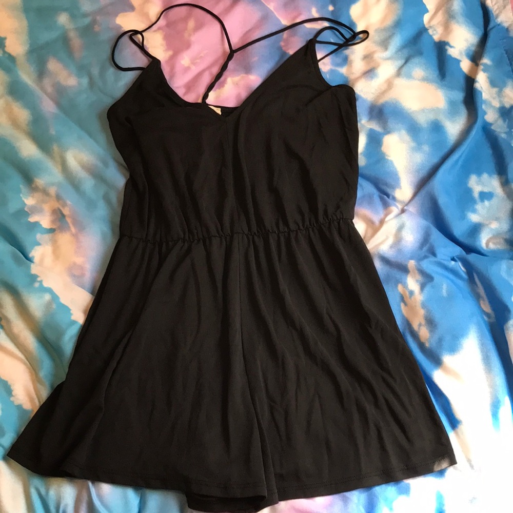 Black romper LA hearts